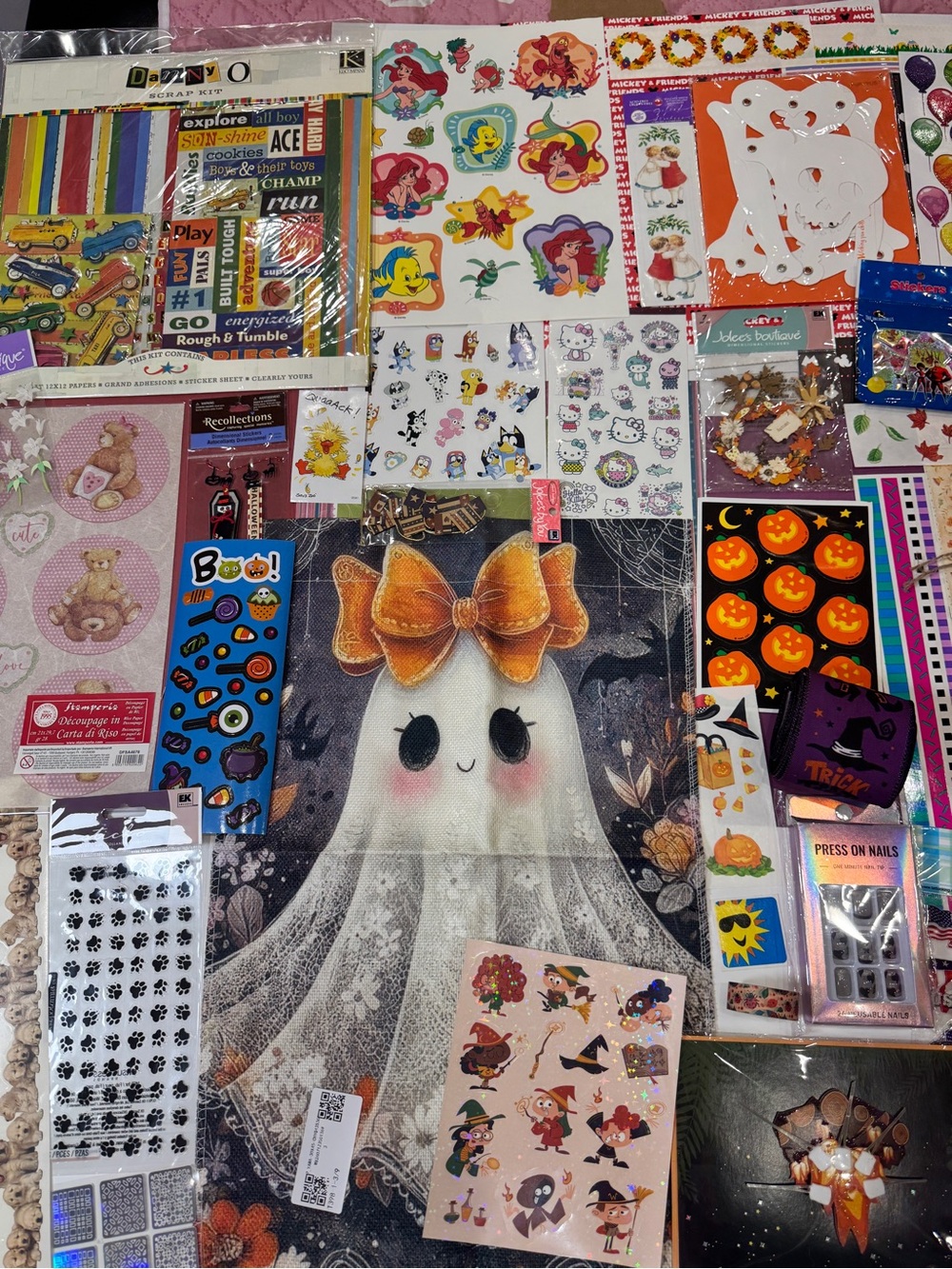 Scrapbooking lot Jolees Disney LilMermaid HelloKitty Papyrus Multiple packs. NEW